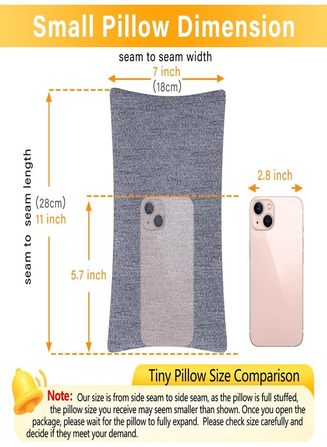 1 MIDDLE ONE 2 Pack Small Pillow, Cooling Memory Foam Mini Pillow 11 X 7 Inches for Sleeping, Travel, Neck, Knee Support, Tiny Cushion for Pet, Dogs (Grey) - Image 3